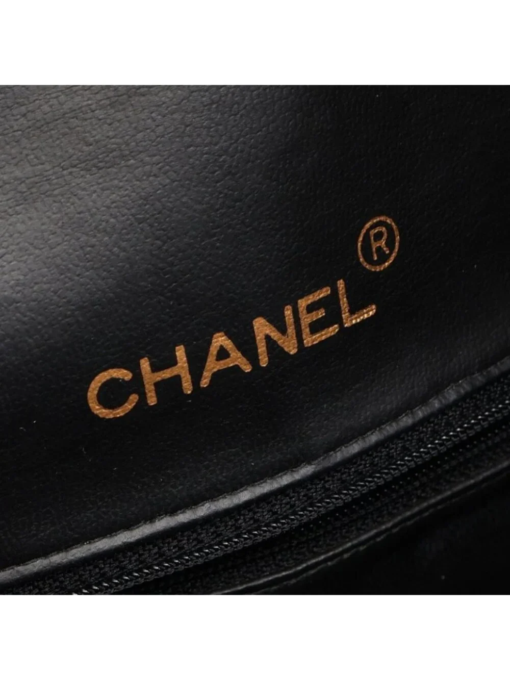 Chanel Boston Bag Quilted Logo Black Leather